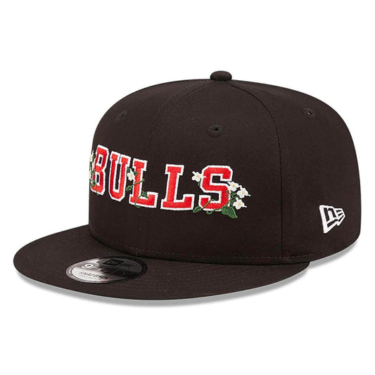 New Era NBA Chicago Bulls Flower Wordmark Black 9FIFTY Snapback Cap