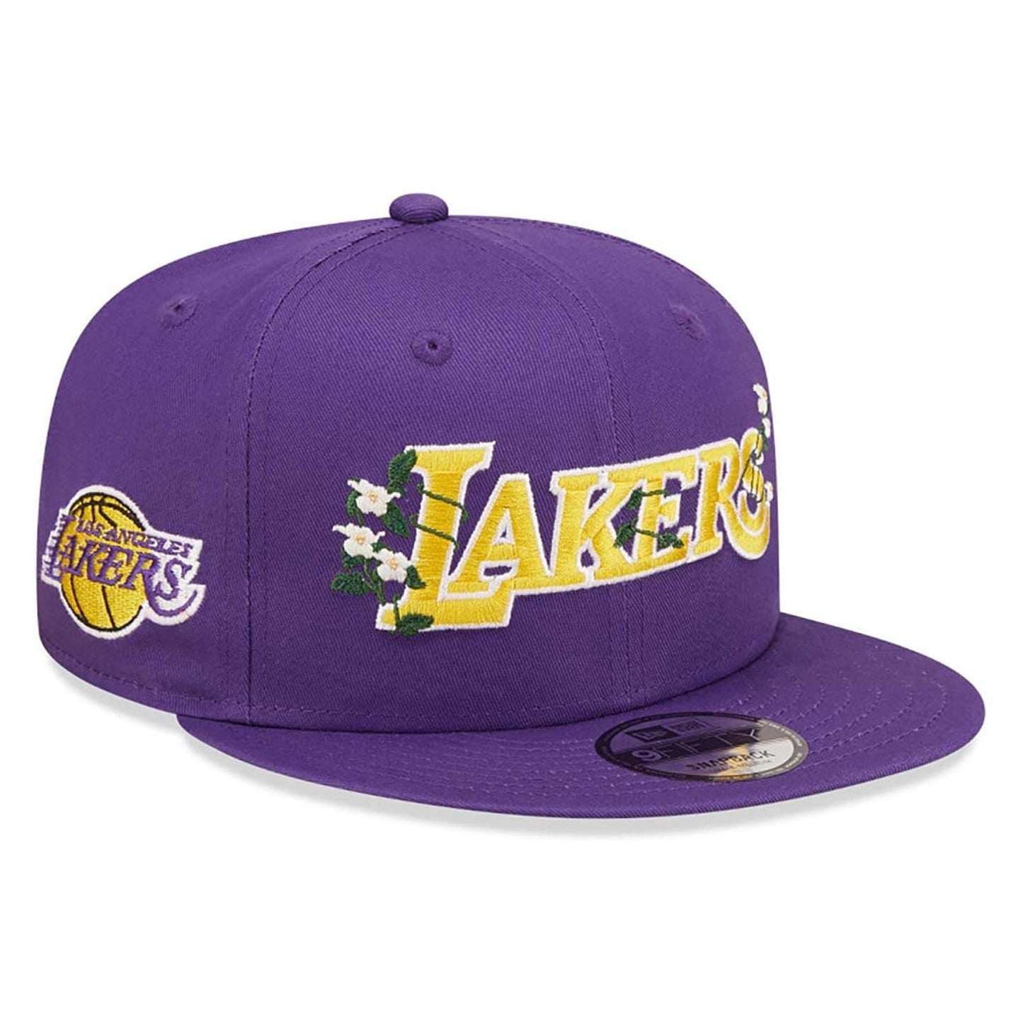 New Era NBA LA Lakers Flower Wordmark Purple 9FIFTY Snapback Cap