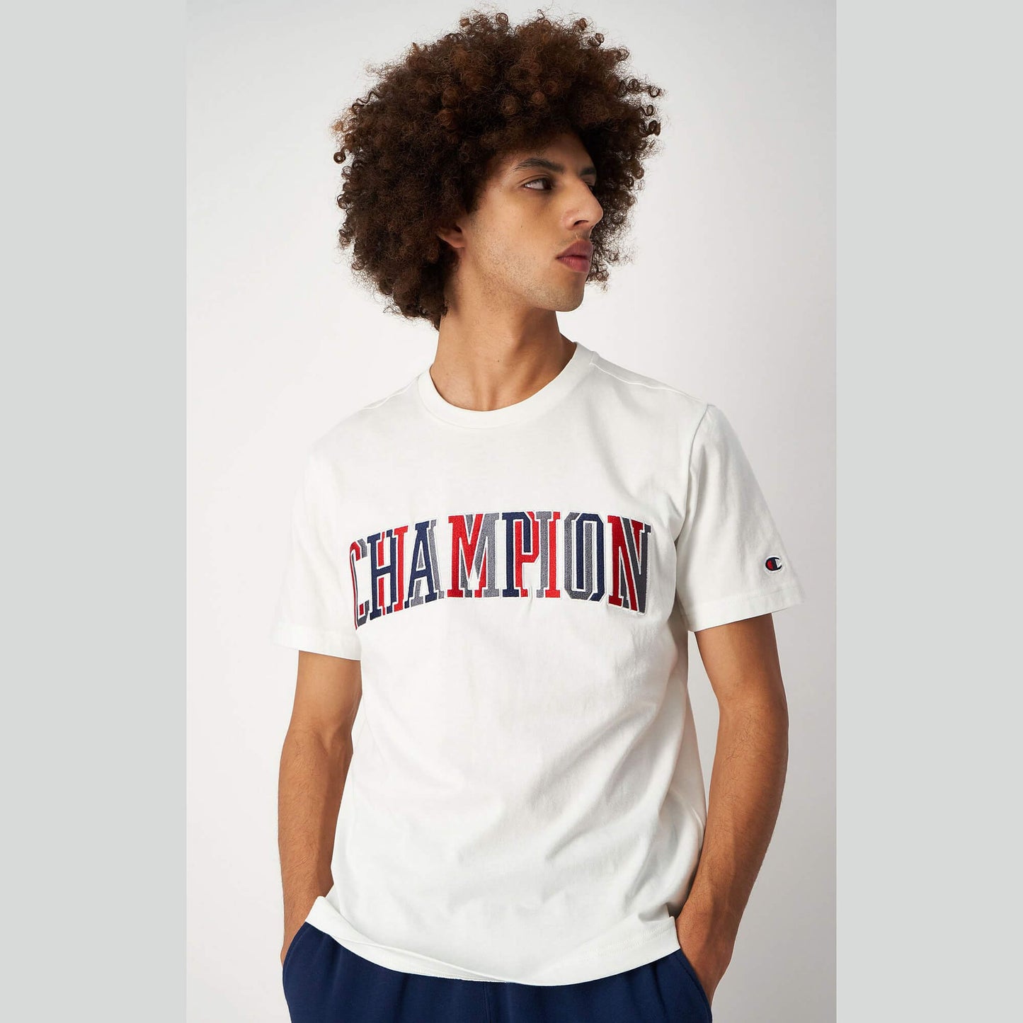 Champion Knitted Bookstore Crewneck T-Shirt Off White