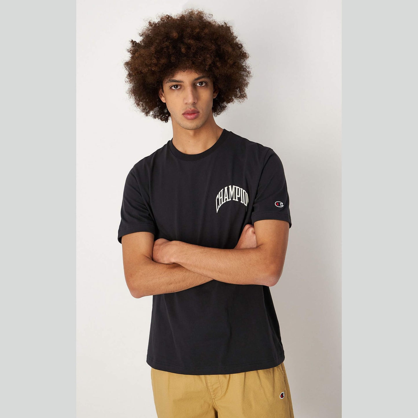 Champion Knitted City Explorer Crewneck T-Shirt Charcoal