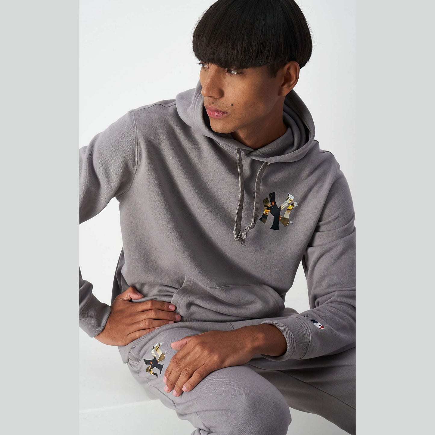 Champion MLB Knitted hooded sweatshirt Grey