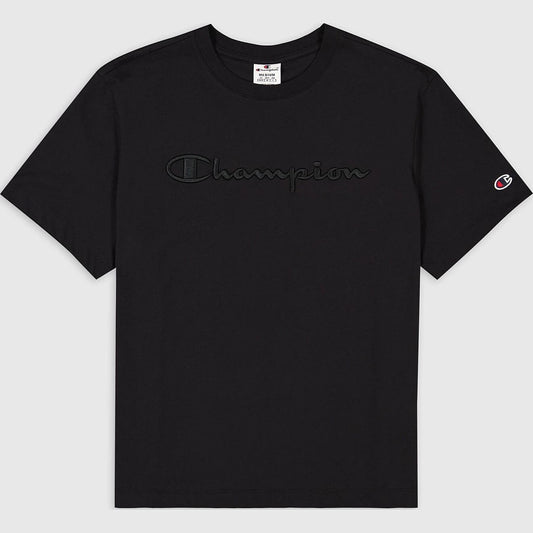 Champion Knitted Logo Crewneck T-Shirt Black