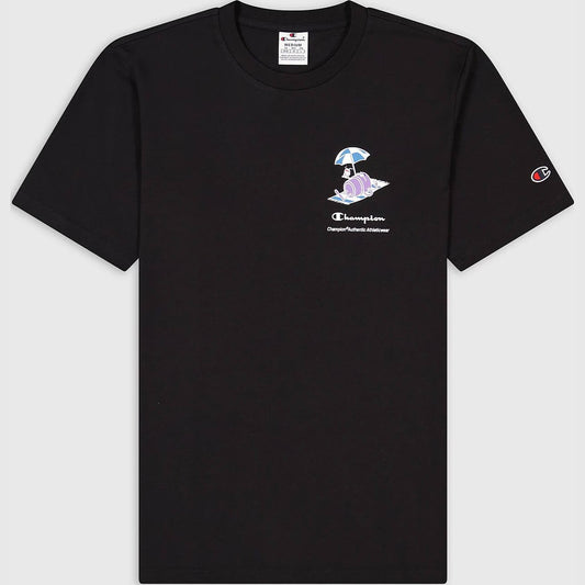 Champion Knitted Graphic Gallery Crewneck T-Shirt Black