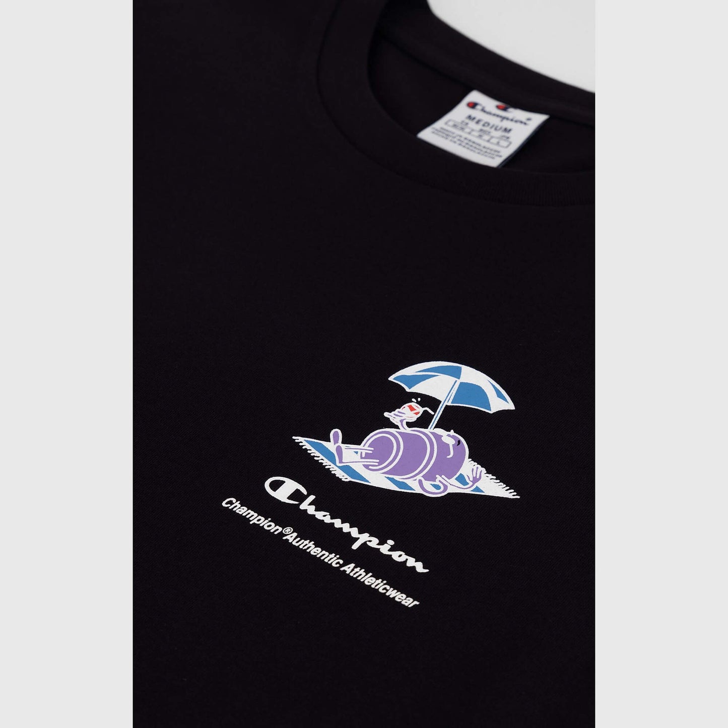 Champion Knitted Graphic Gallery Crewneck T-Shirt Black
