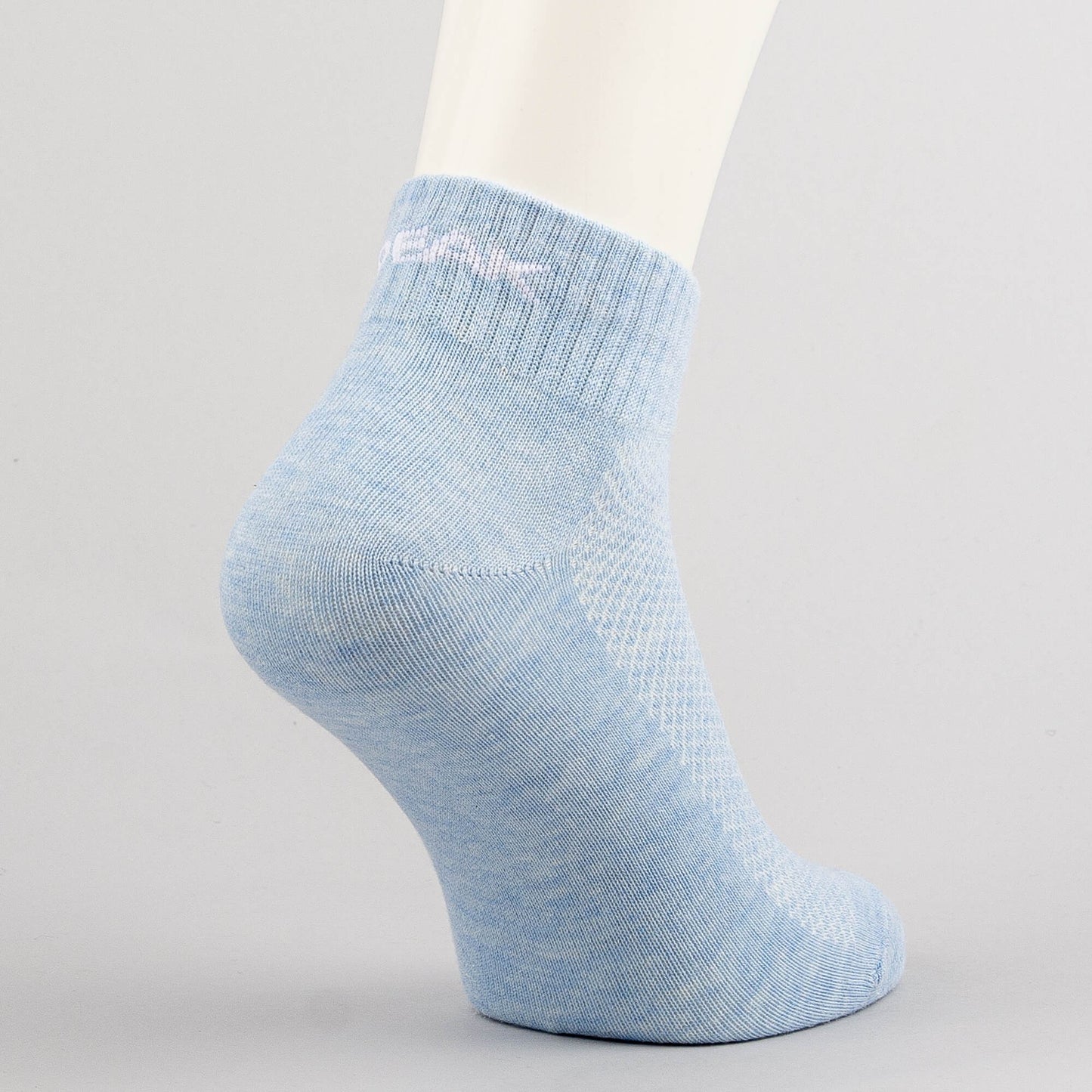 Peak Mideum Cut Socks Lt.Blue Melange Grey