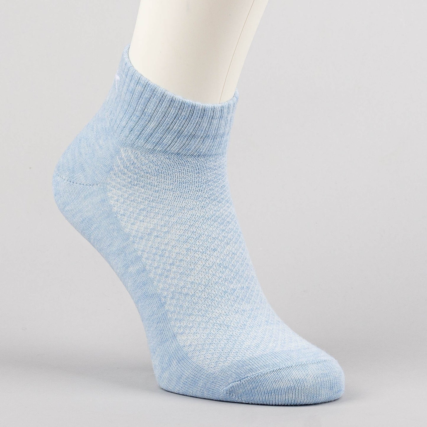 Peak Mideum Cut Socks Lt.Blue Melange Grey