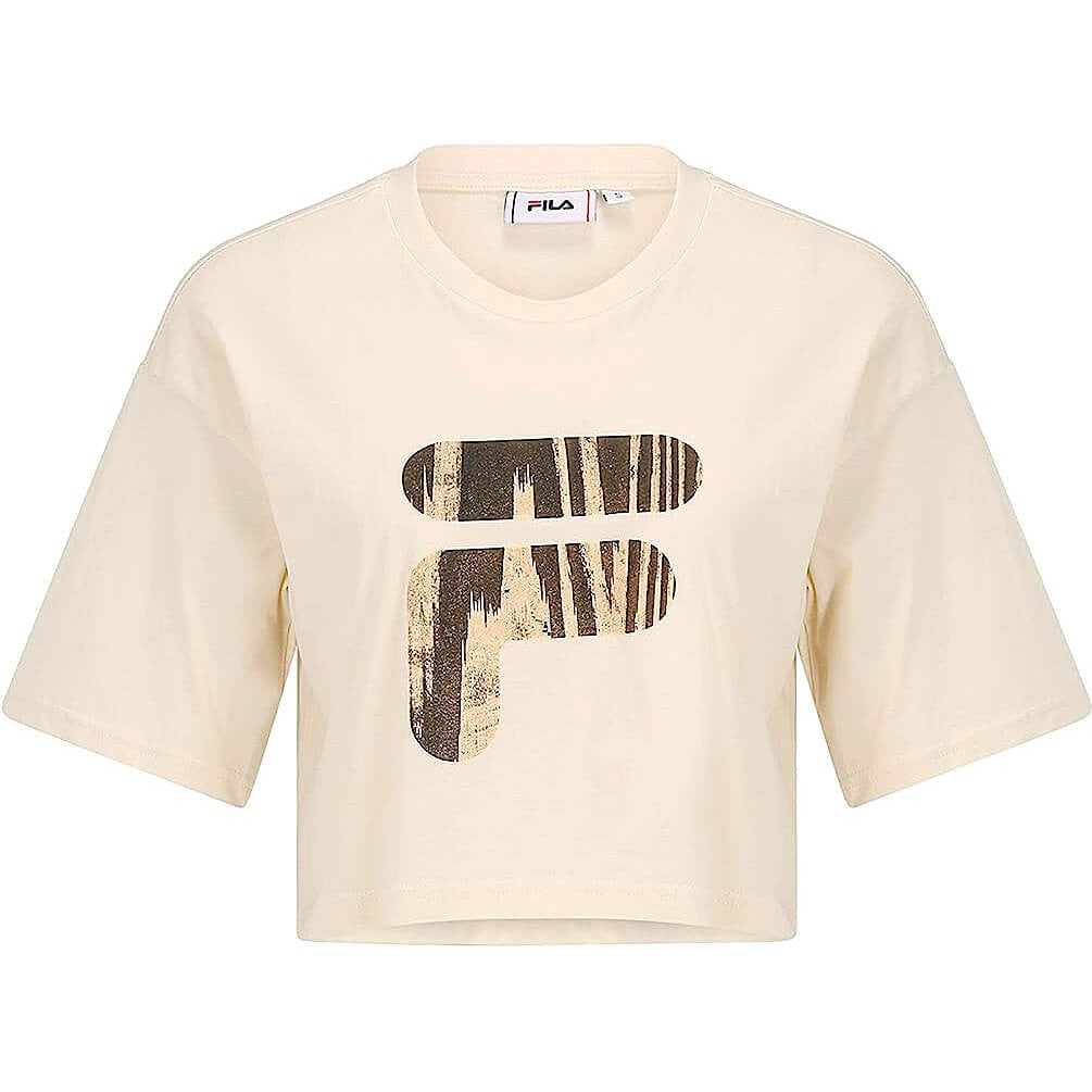 Fila BOTHEL cropped graphic tee Antique White