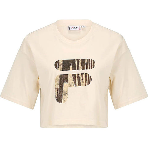 Fila BOTHEL cropped graphic tee Antique White