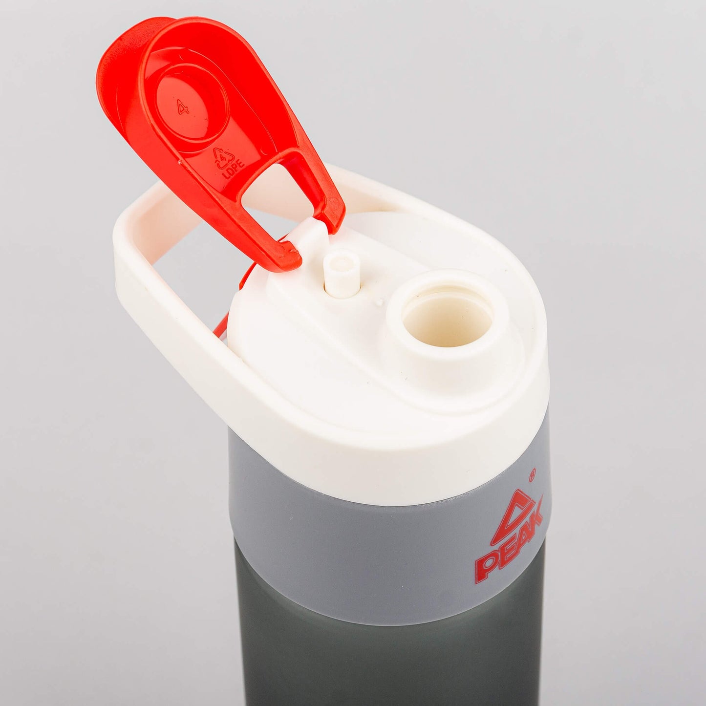 Športová fľaša Peak Tritan Bottle (450ml) šedá/červená