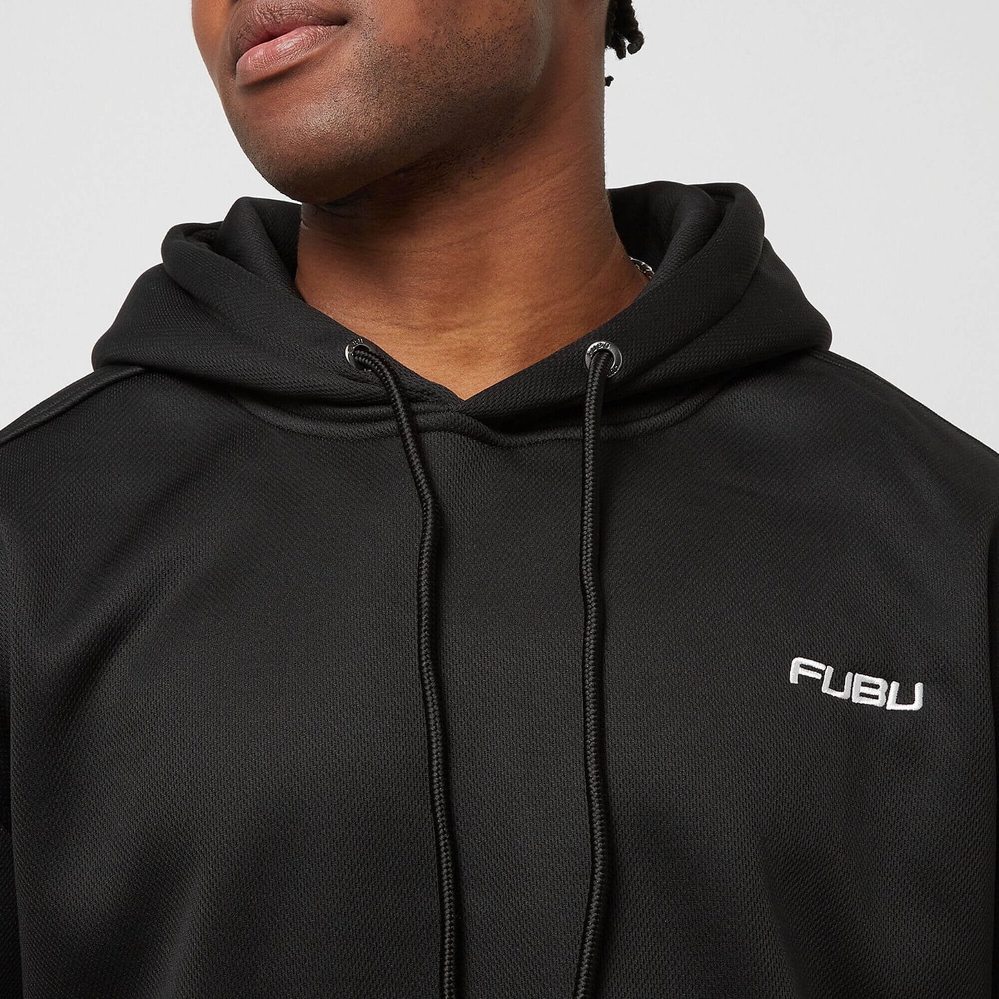 FUBU Corporate Mesh Hoodie black/white/red