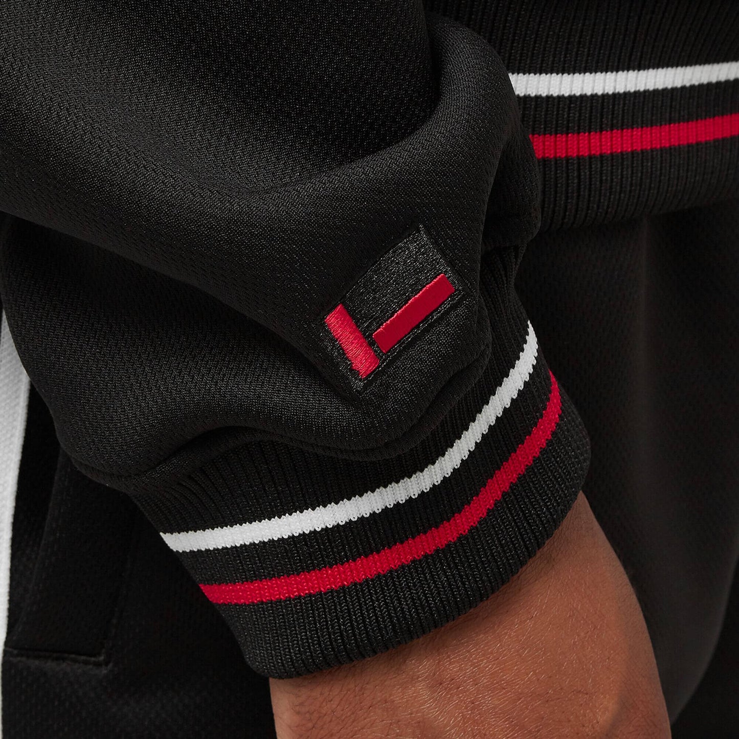 FUBU Corporate Mesh Hoodie black/white/red