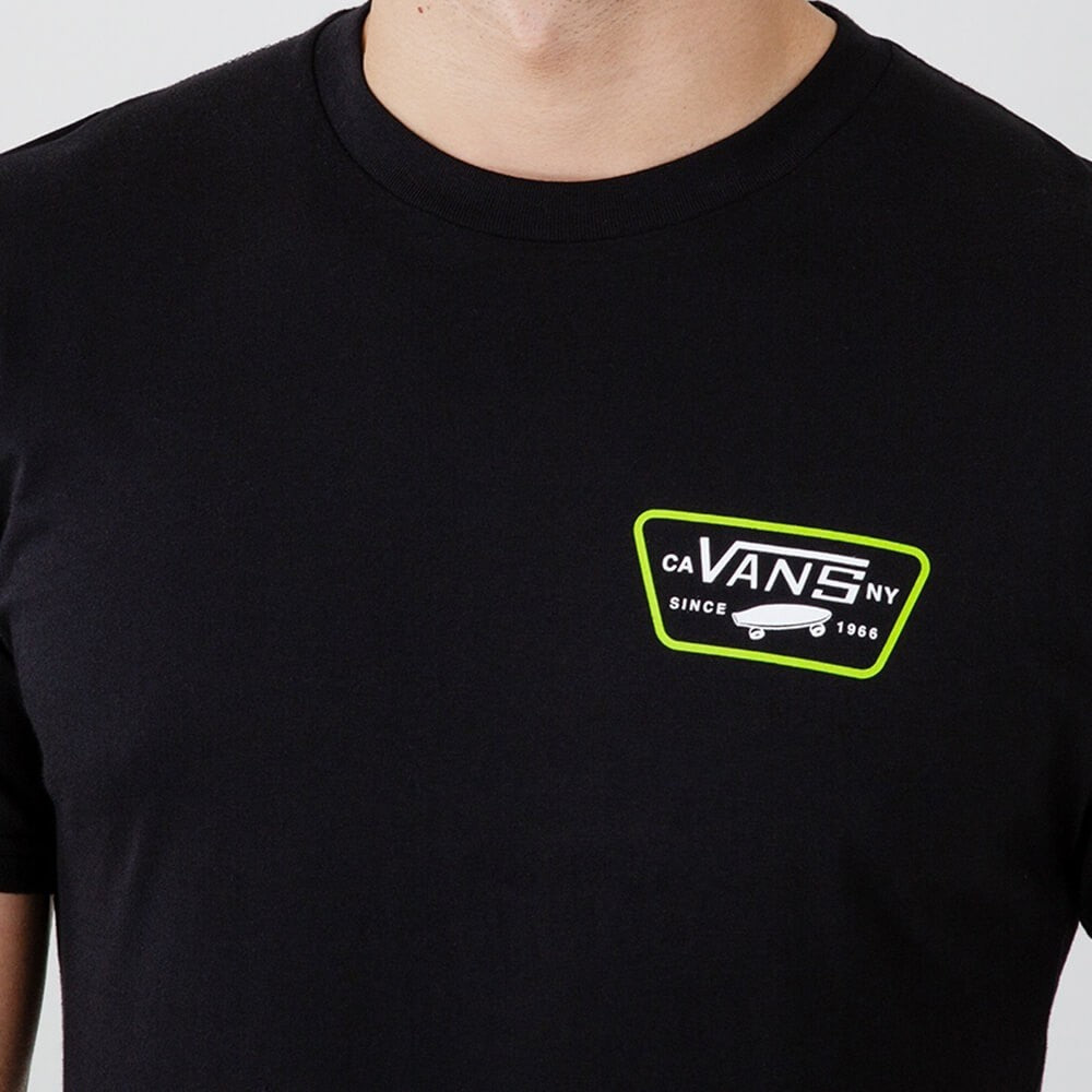 Vans Full Patch Back Ss Tee Black/Lime Green