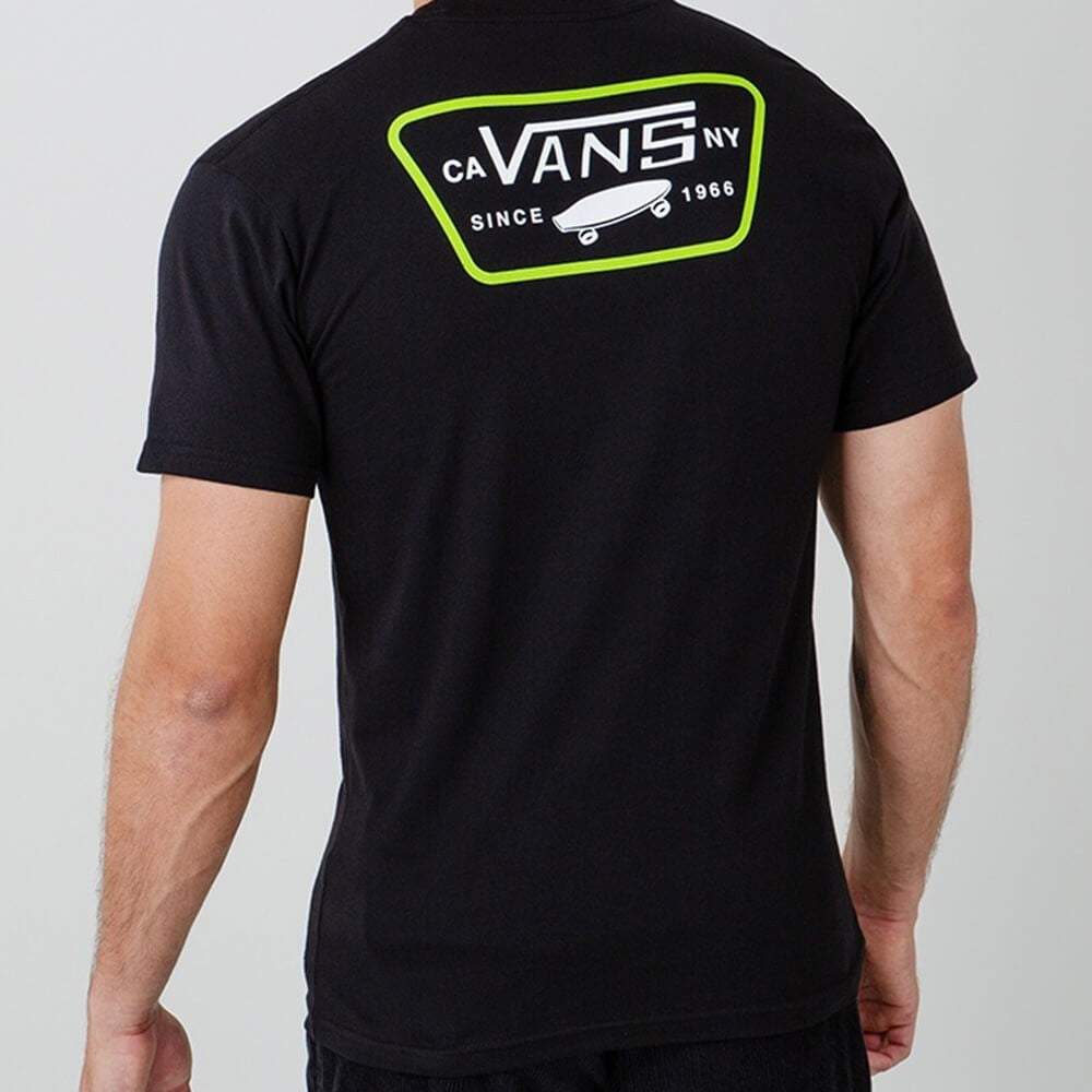 Vans Full Patch Back Ss Tee Black/Lime Green