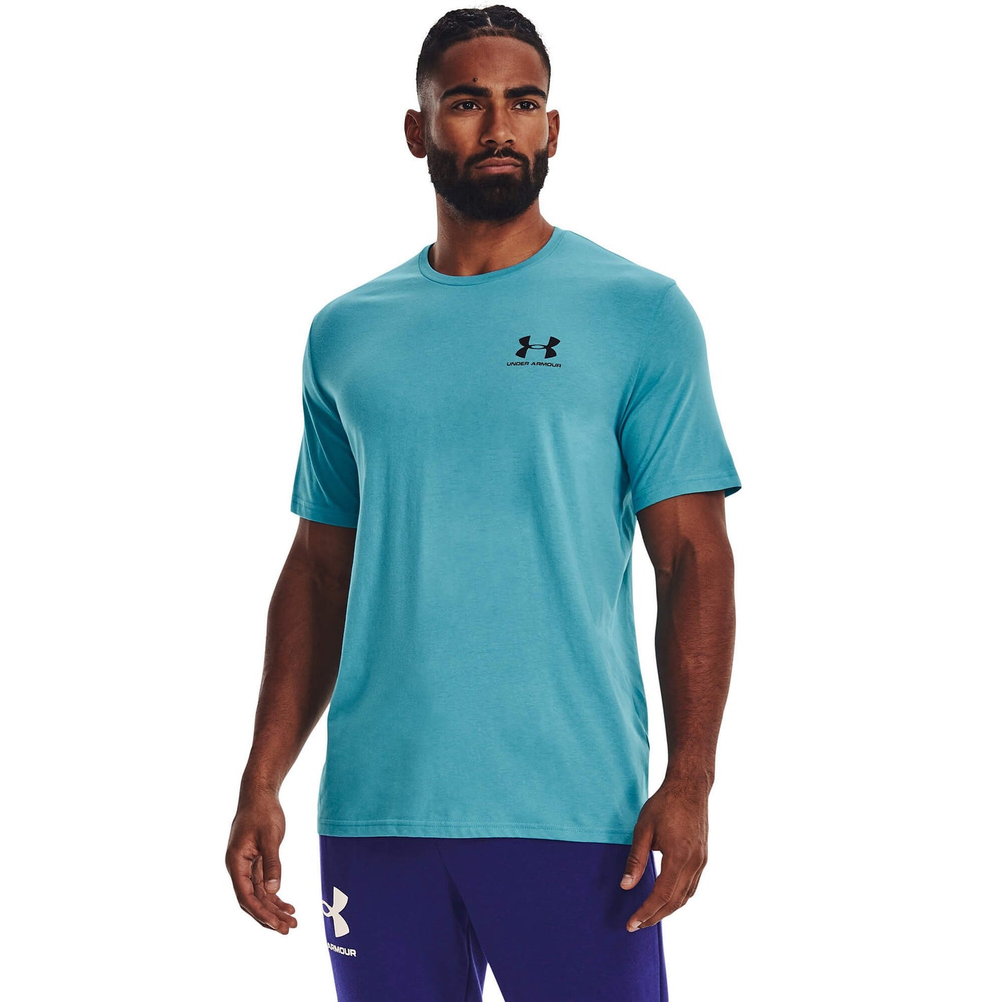 Under Armour Men's UA Sportstyle Left Chest Short Sleeve Shirt Blue/Black