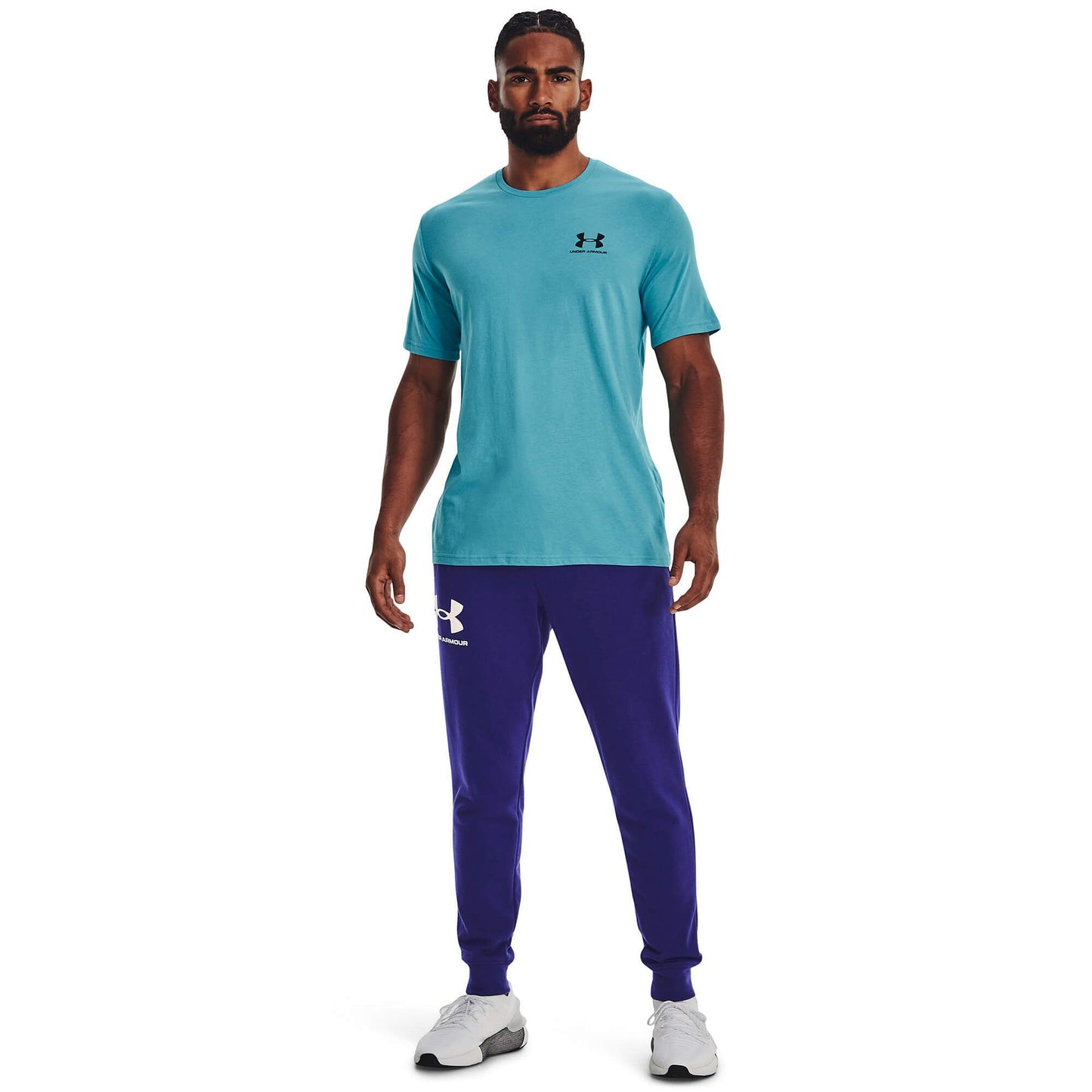Under Armour Men's UA Sportstyle Left Chest Short Sleeve Shirt Blue/Black