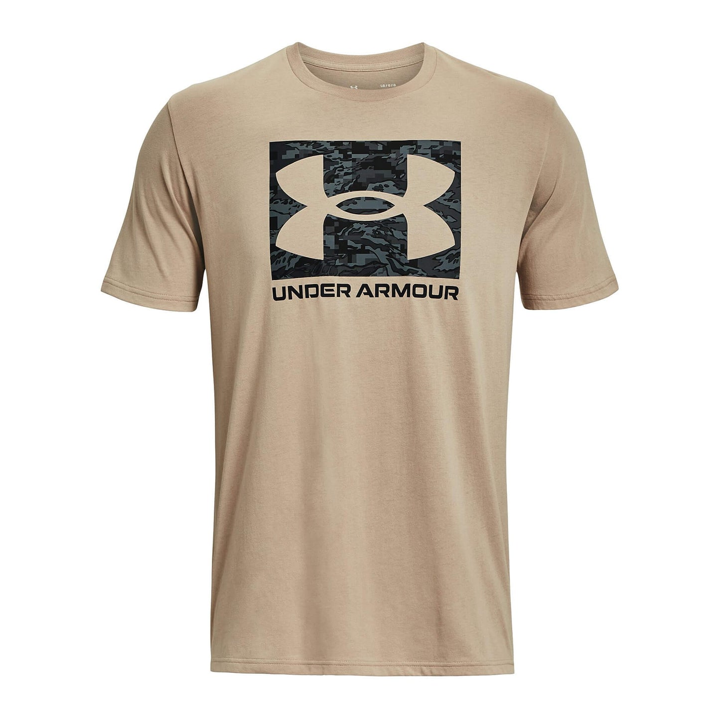 Under Armour Men's UA ABC Camo Boxed Logo Short Sleeve Sahara/Black
