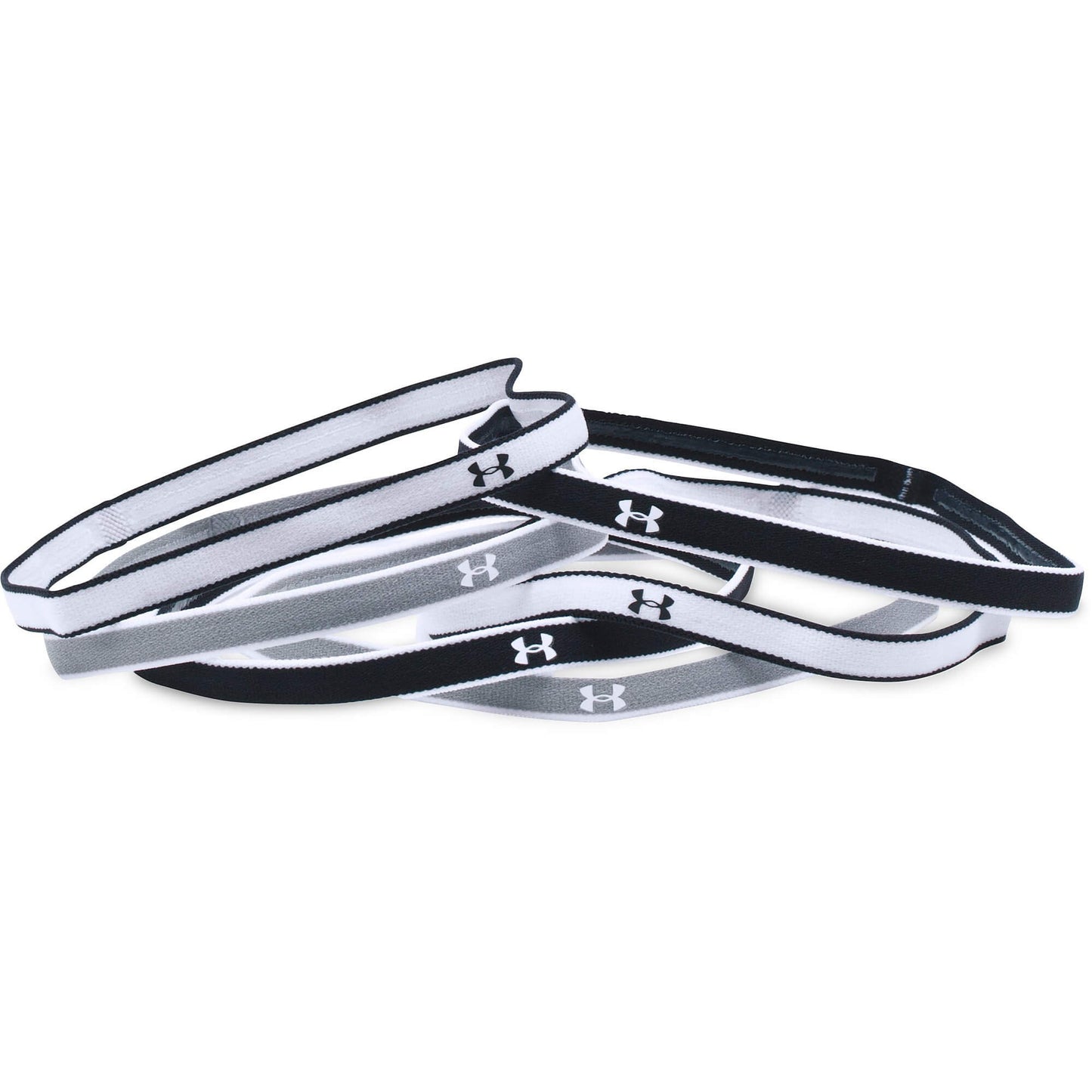 Under Armour Women's UA Mini Headbands - 6 Pack Black/Steel/White