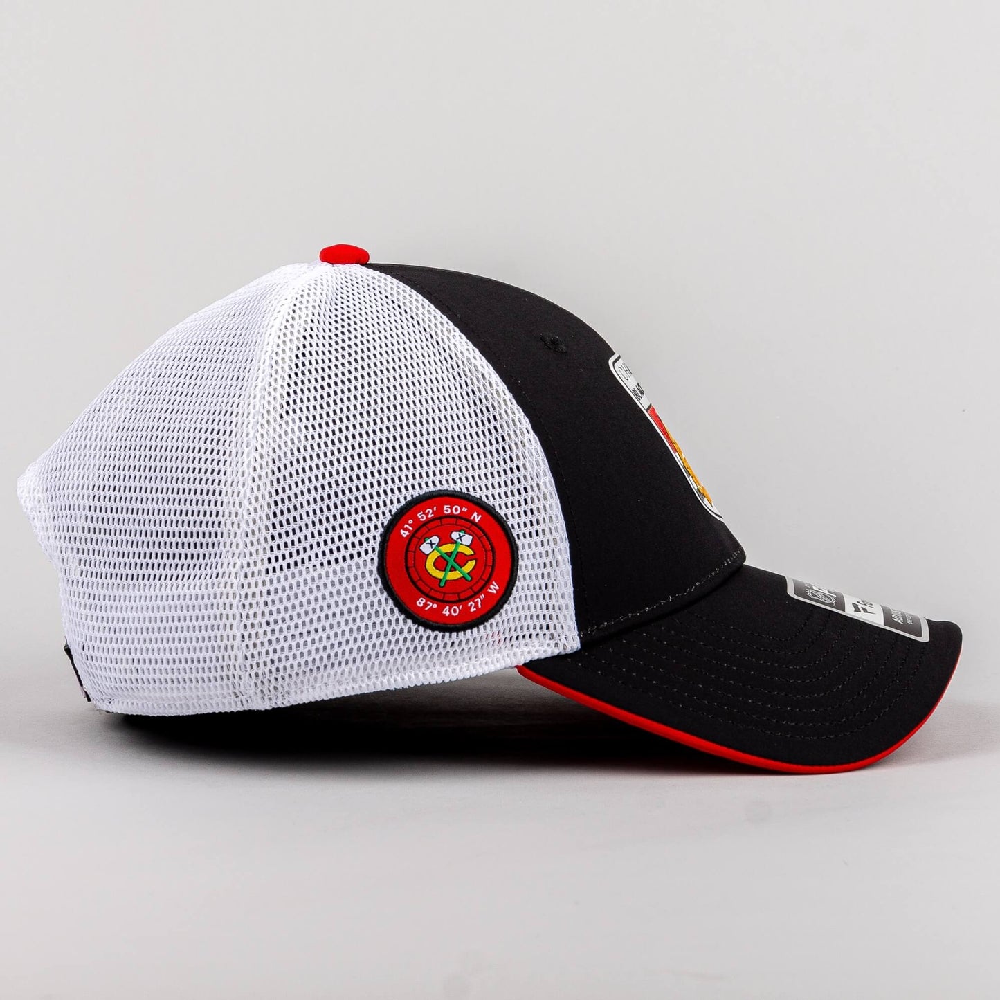 Fanatics NHL Draft Cap Chicago Blackhawks Authentic Pro Draft Structured Trucker-Podium Black/White