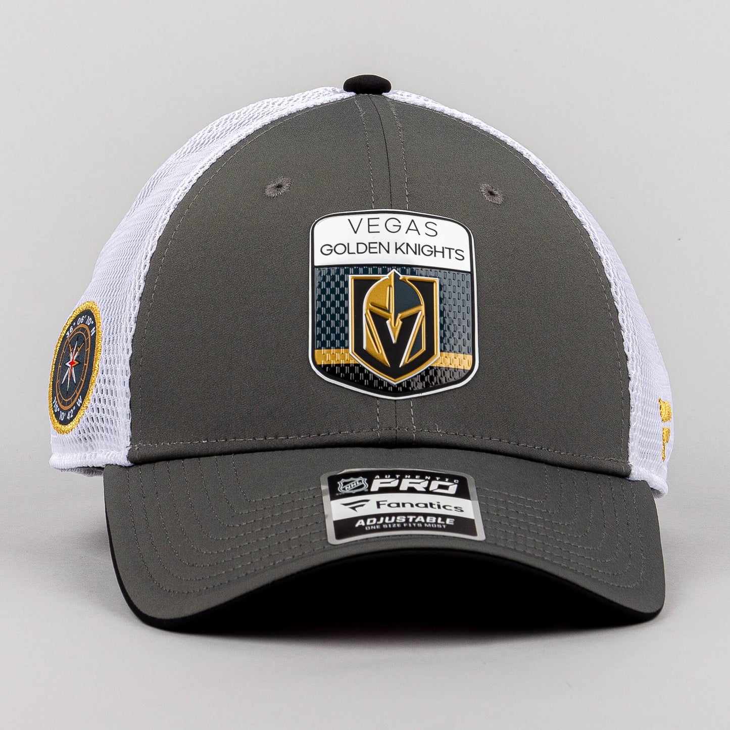 Fanatics NHL Draft Cap Vegas Golden Knights Authentic Pro Draft Structured Trucker-Podium Black/White