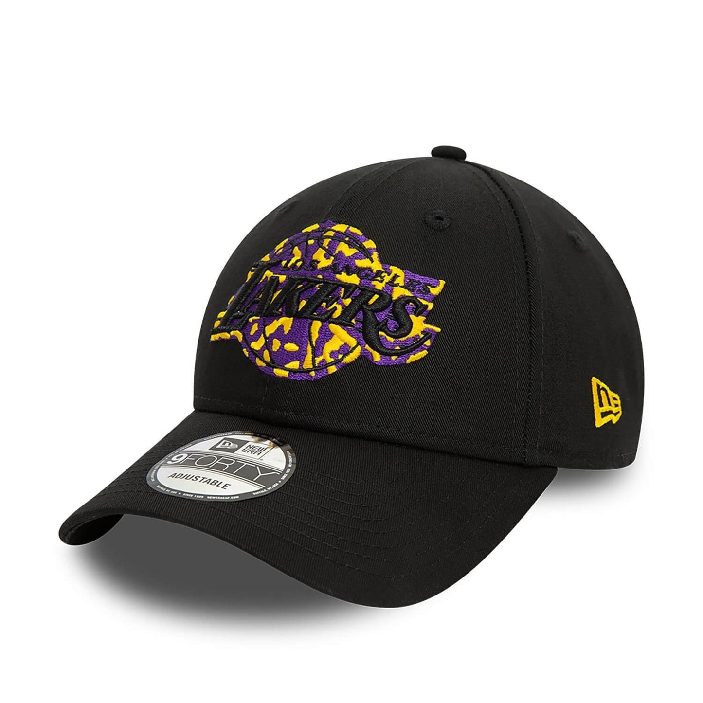 New Era NBA LA Lakers Seasonal Infill Black 9FORTY Adjustable Cap