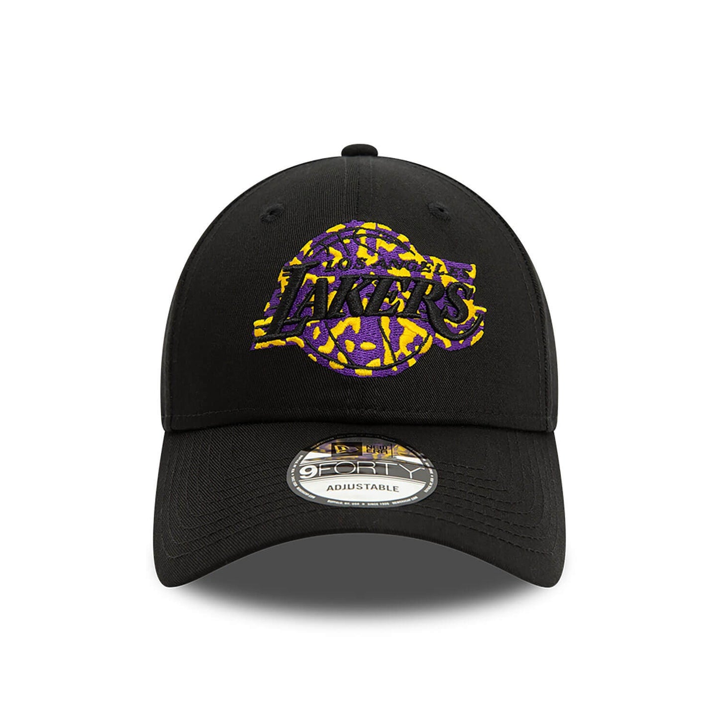New Era NBA LA Lakers Seasonal Infill Black 9FORTY Adjustable Cap