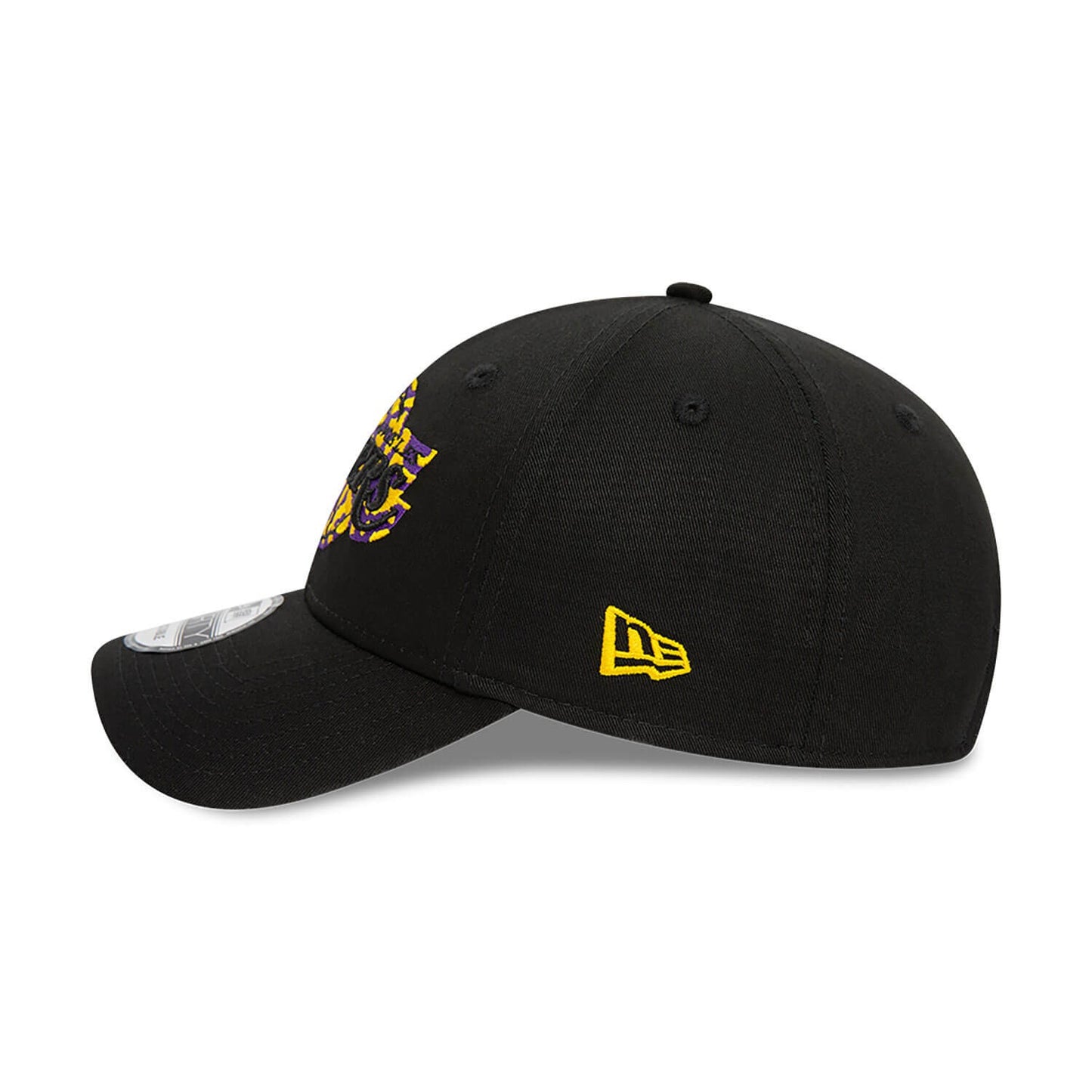 New Era NBA LA Lakers Seasonal Infill Black 9FORTY Adjustable Cap