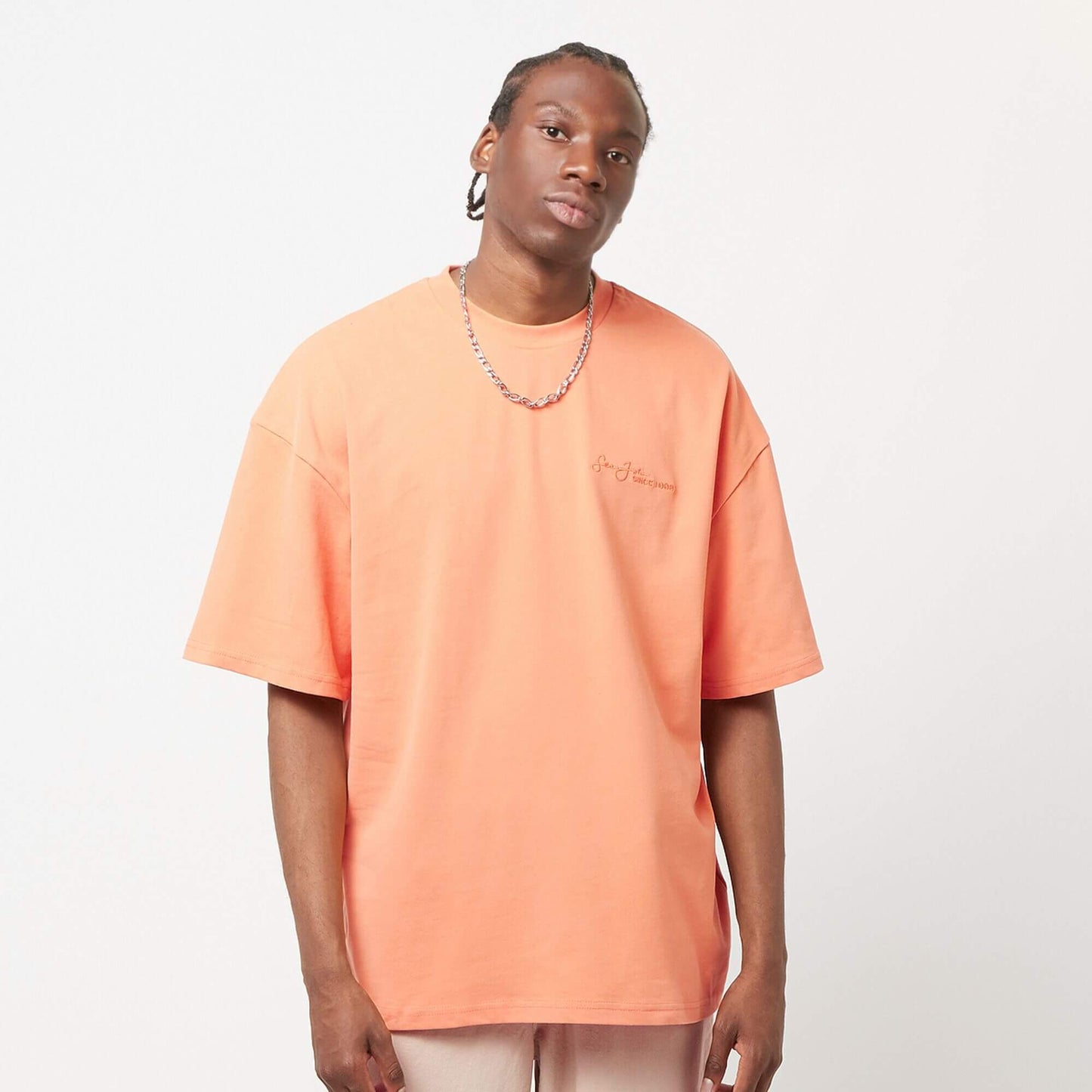 Sean John SJ Script Logo Backprint Peached Tee apricot