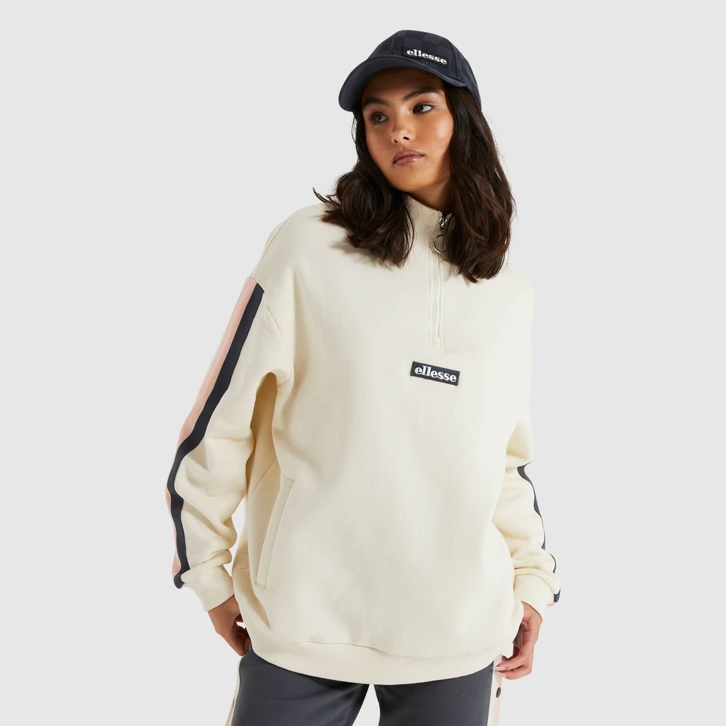 Ellesse Filippa 1/2 Zip Track Top OFF WHITE