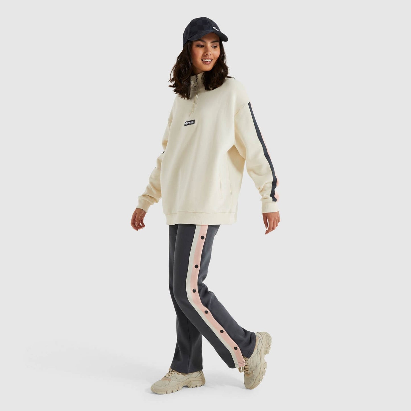 Ellesse Filippa 1/2 Zip Track Top OFF WHITE