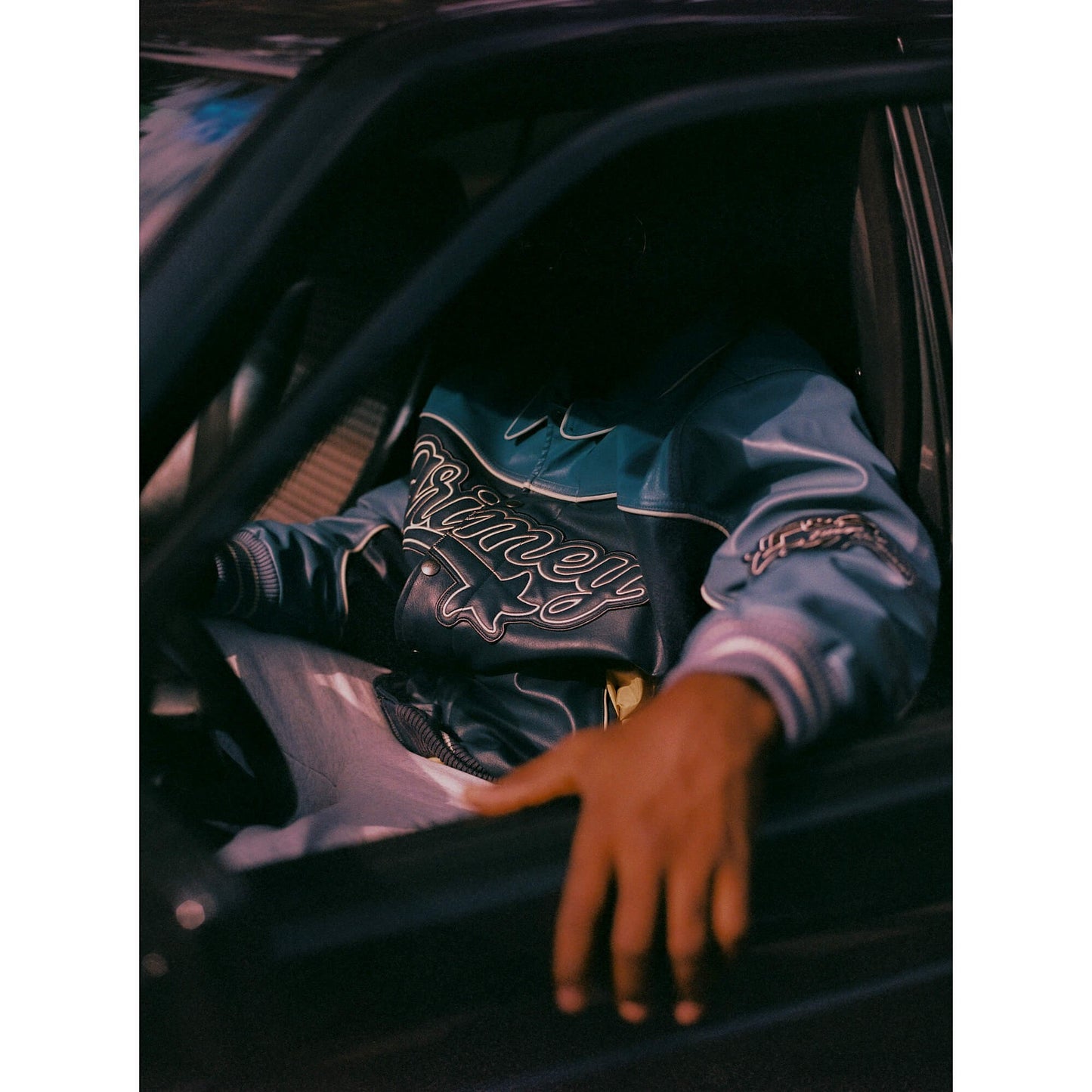 Grimey Wear Madrid Pu Leather Jacket Navy