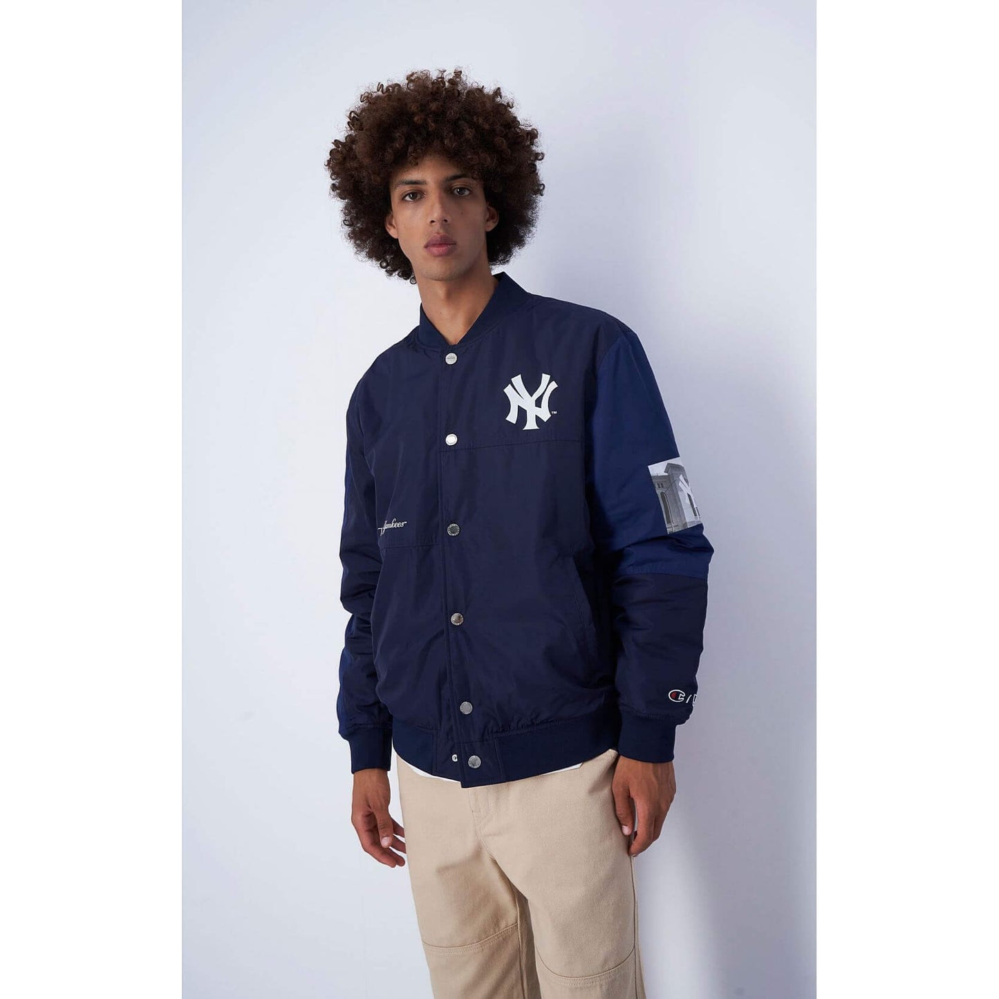 Bunda bomber Champion MLB ROC New York Yankees tmavomodrá