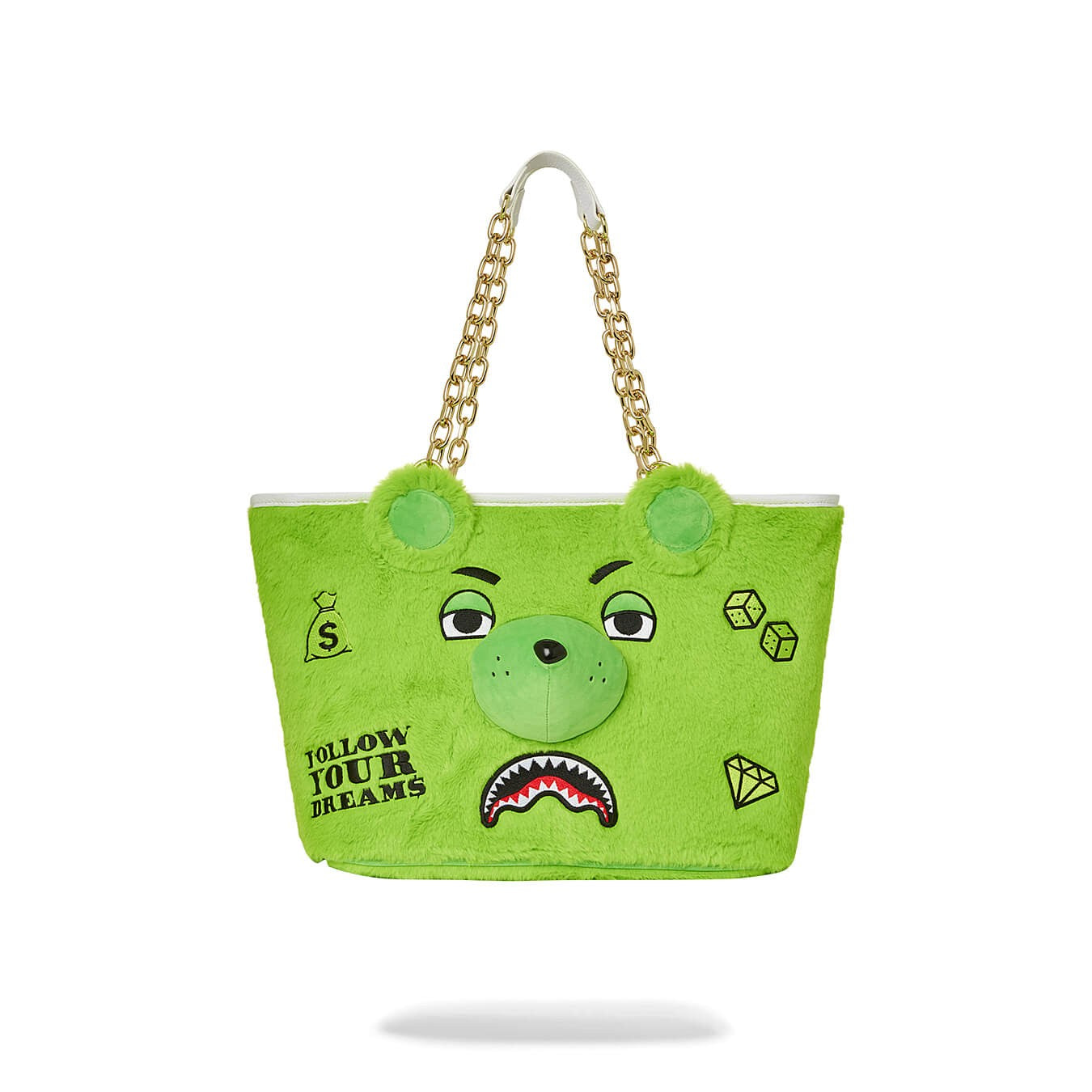 Sprayground Plush Moneybear Tote Green