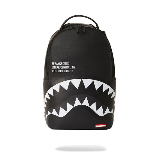 Sprayground Shark Central 2.0 Black On Grey Sp Dlxsv Backpack Black