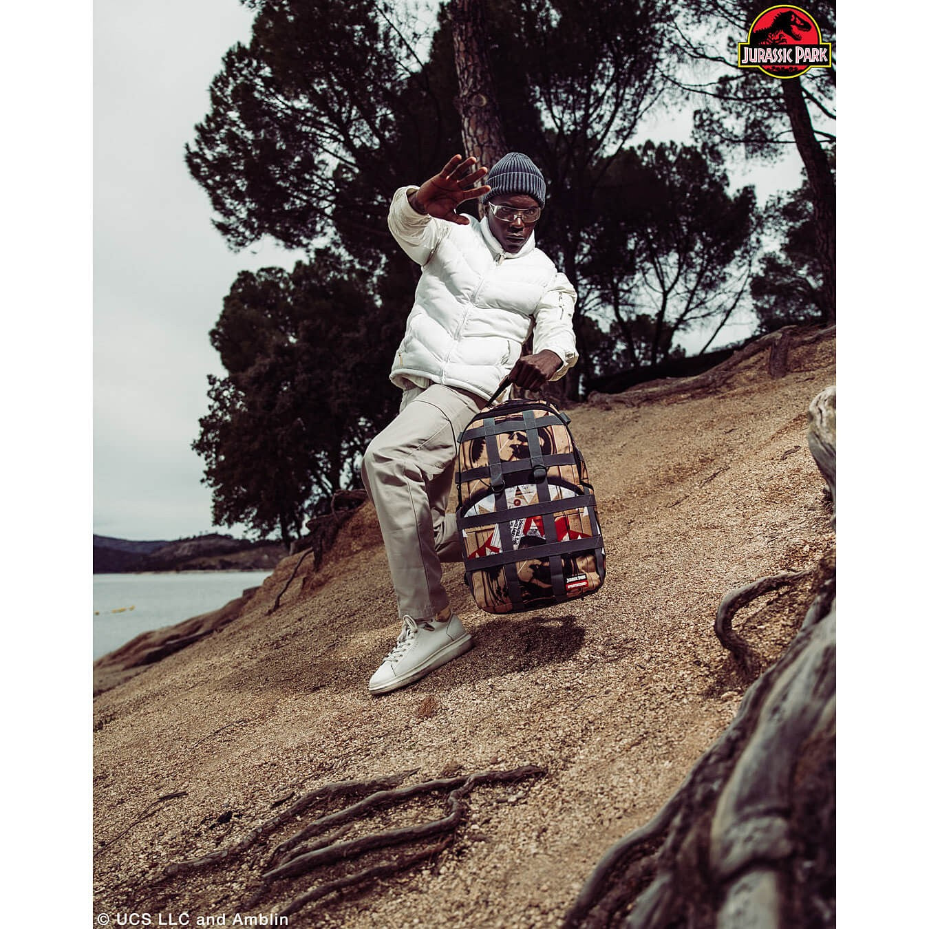 Sprayground Jurassic Delivery Backpack (Dlxv) Sand