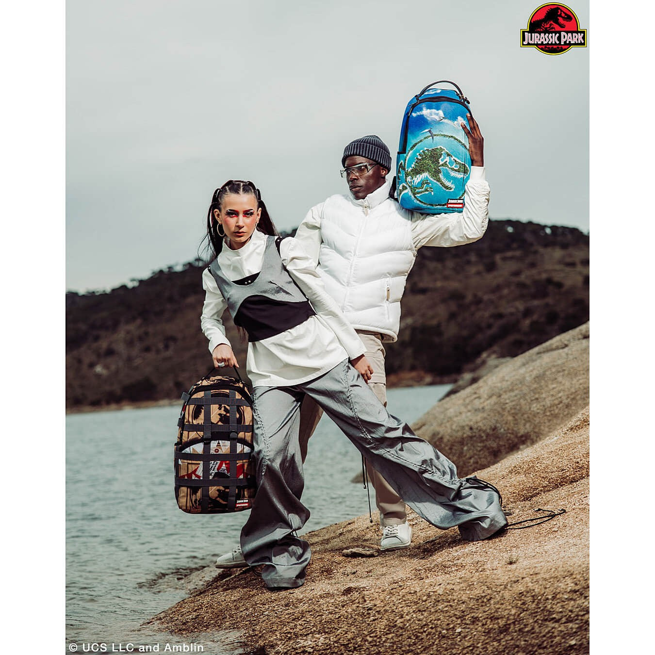 Sprayground Jurassic Delivery Backpack (Dlxv) Sand