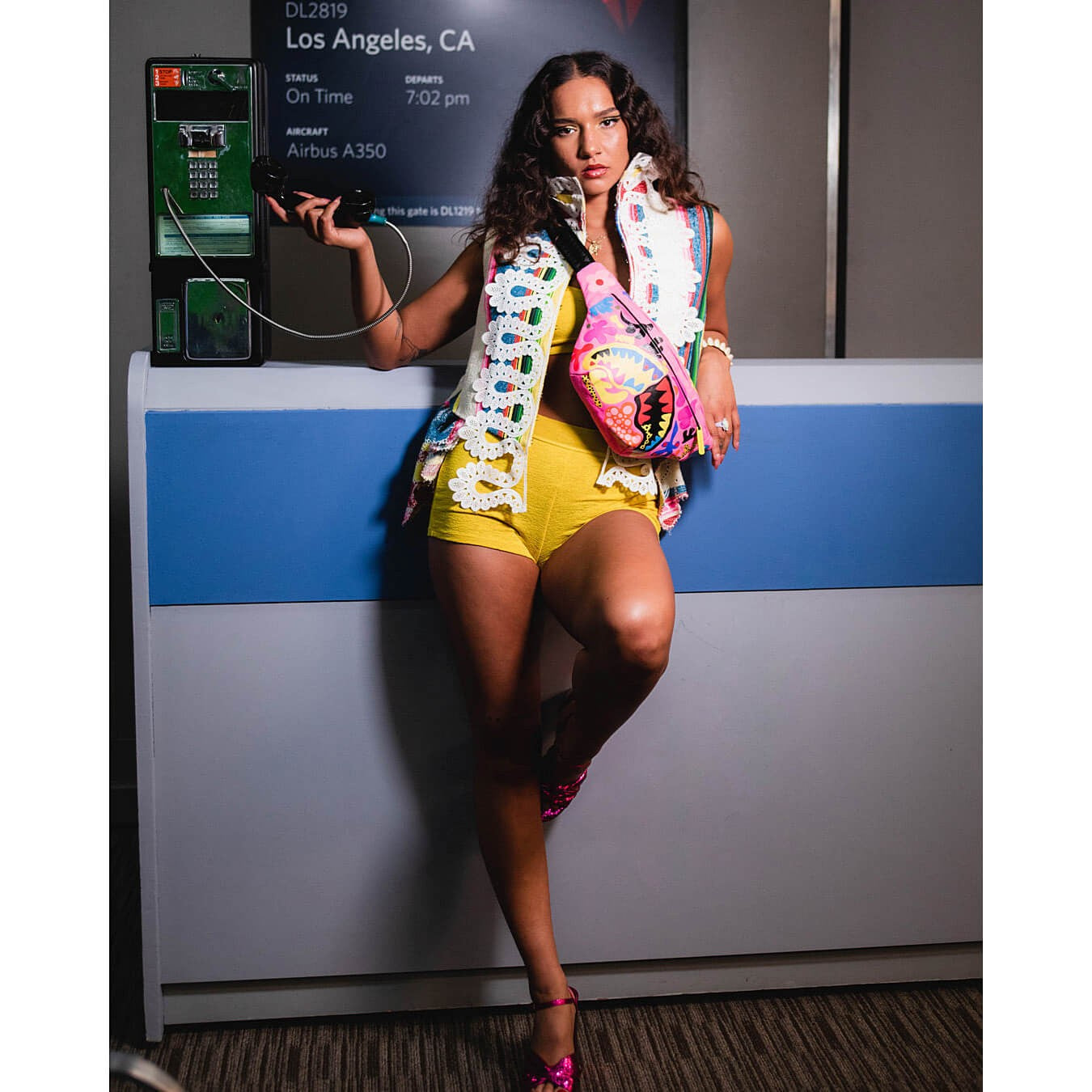 Sprayground Psychedelic Voyage Savvy Crossbody Pink