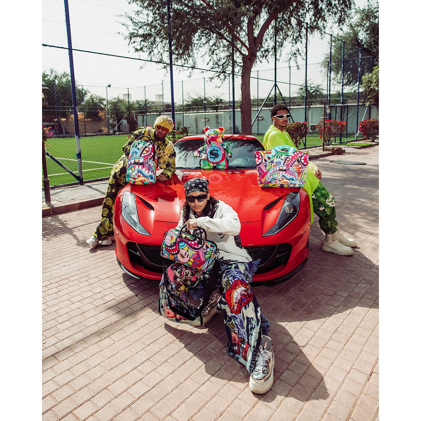 Sprayground Steady Trippin Moneybear Teddybear Backpack Multi