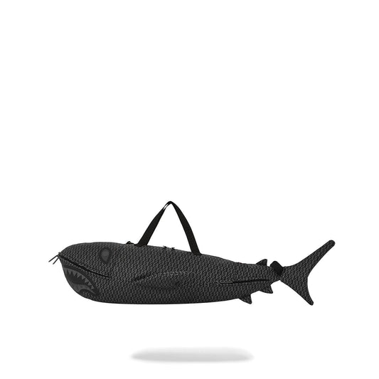 Sprayground Sharkfinity Stealth Pilot Shark Shape Duffle Black