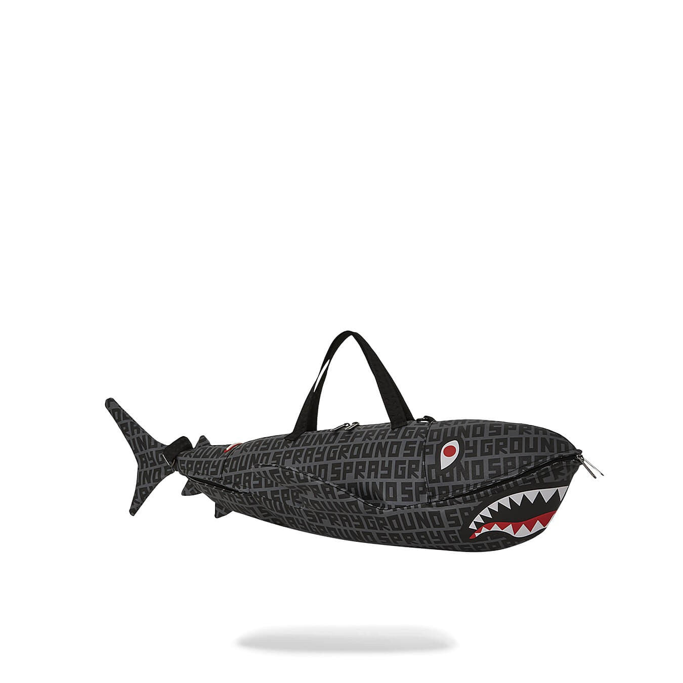 Sprayground Sharkfinity Stealth Pilot Shark Shape Duffle Black