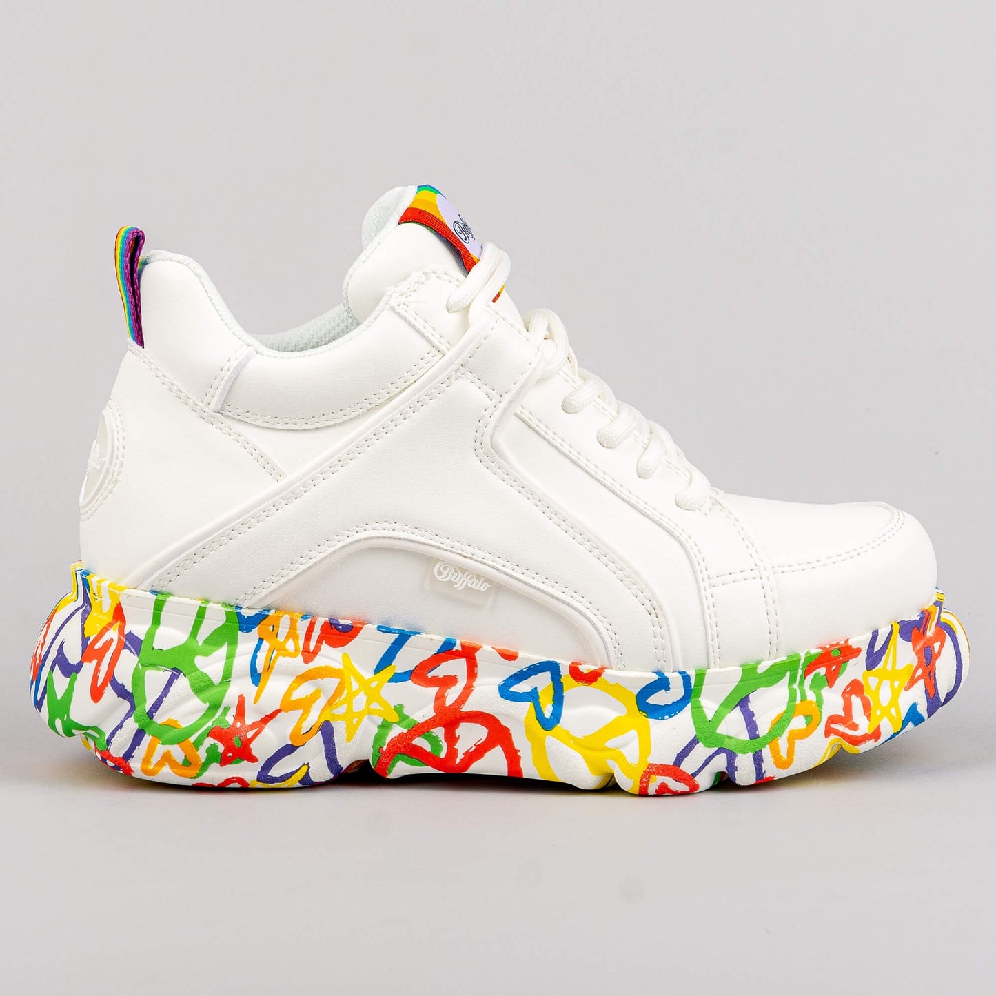 Dámske boty Buffalo Cld Corin Hearts White Vegan Nappa