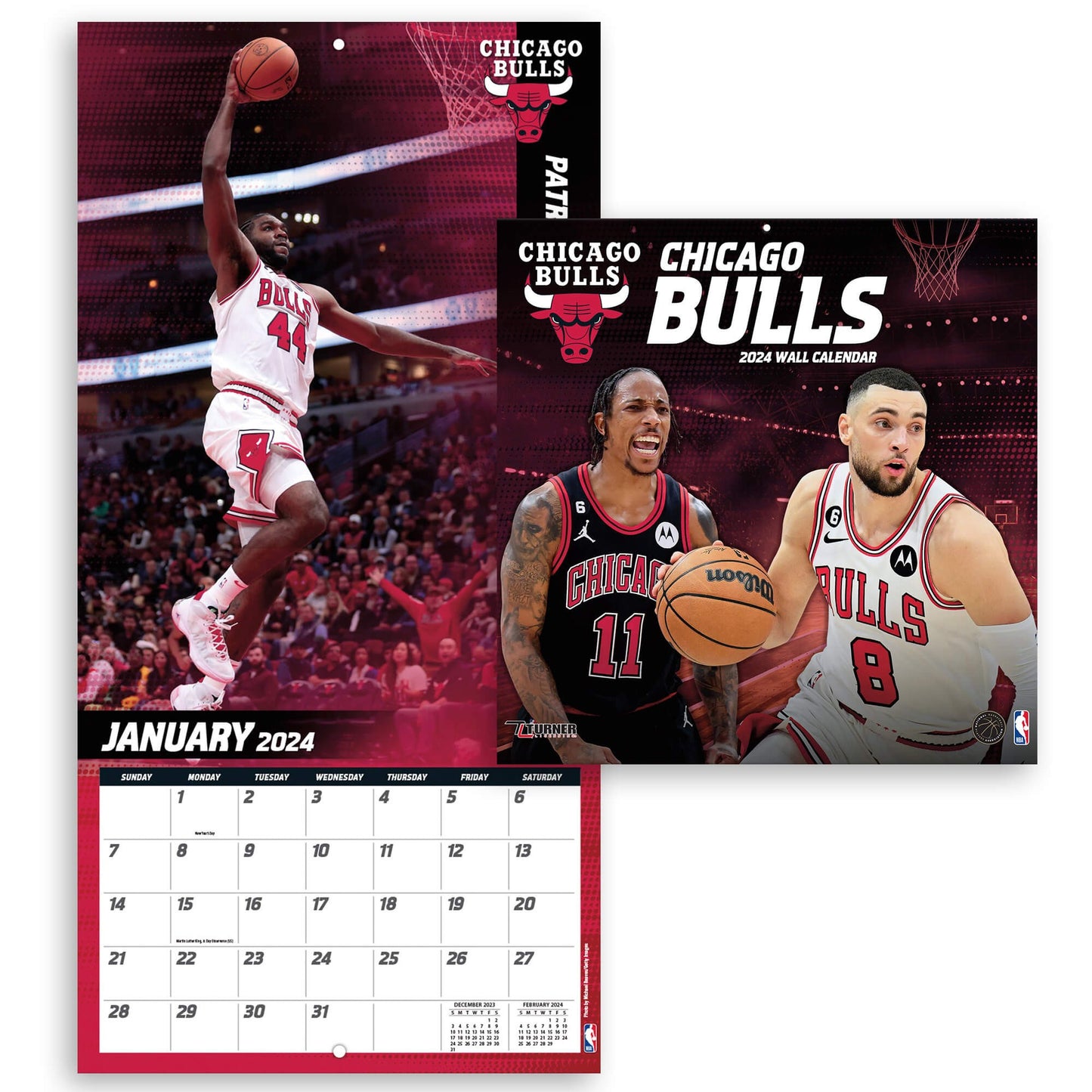 TURNER SPORTS NBA 2024 (30x60 cm) WALL CALENDAR CHICAGO BULLS