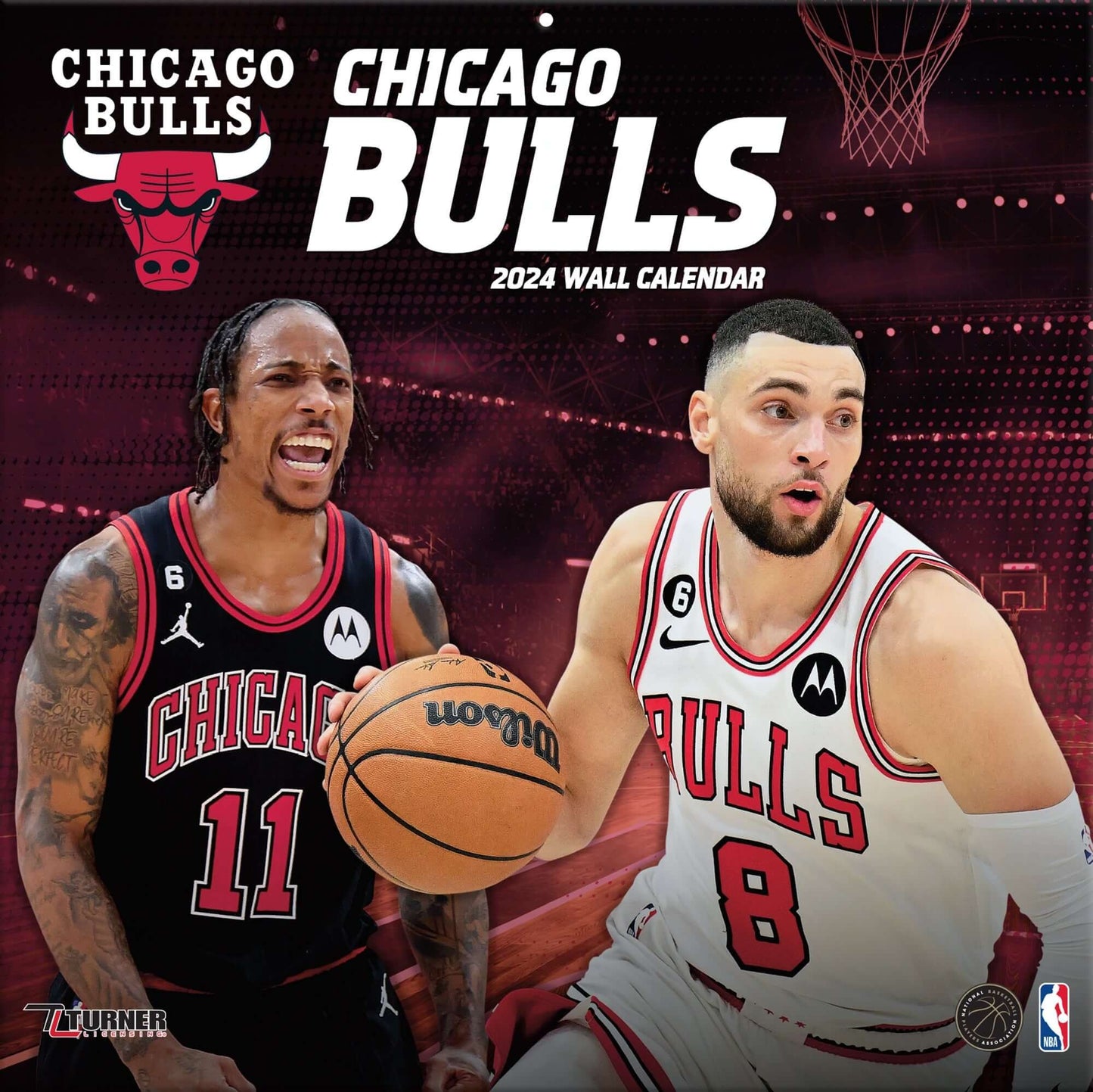 TURNER SPORTS NBA 2024 (30x60 cm) WALL CALENDAR CHICAGO BULLS