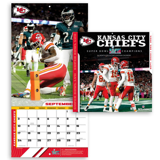TURNER SPORTS NFL 2024 (30x60 cm) WALL CALENDAR KANSAS CITY CHIEFS