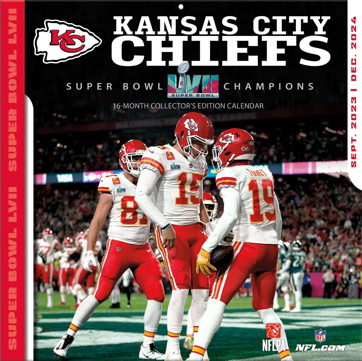 TURNER SPORTS NFL 2024 (30x60 cm) WALL CALENDAR KANSAS CITY CHIEFS