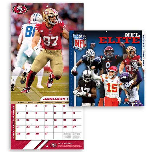 TURNER SPORTS NFL 2024 (30x60 cm) WALL CALENDAR NFL ELITE