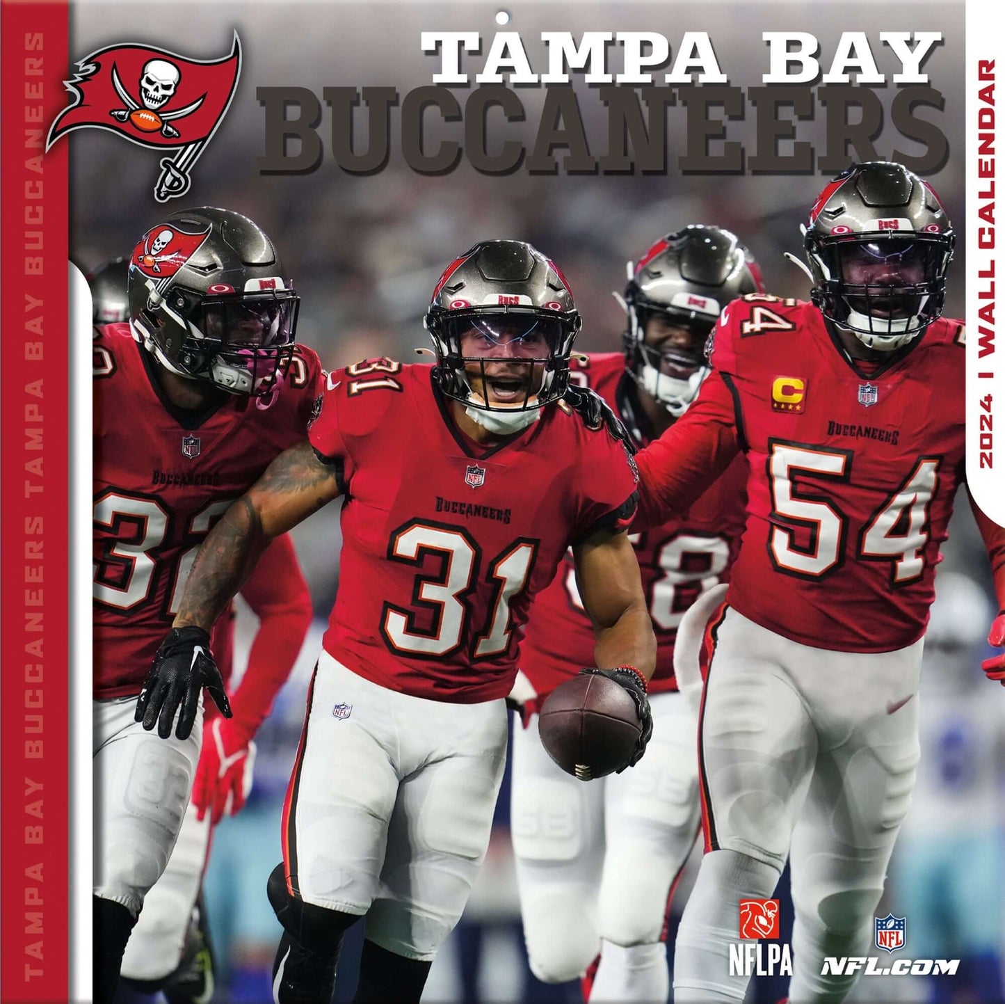 TURNER SPORTS NFL 2024 (30x60 cm) WALL CALENDAR TAMPA BAY BUCCANEERS