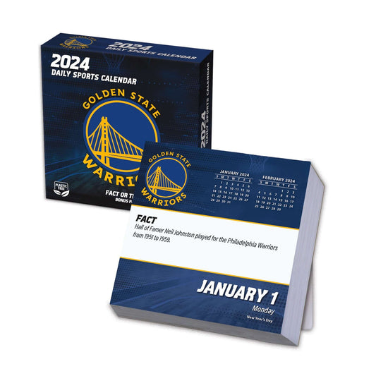 TURNER SPORTS NBA 2024 BOX CALENDAR GOLDEN STATE WARRIORS