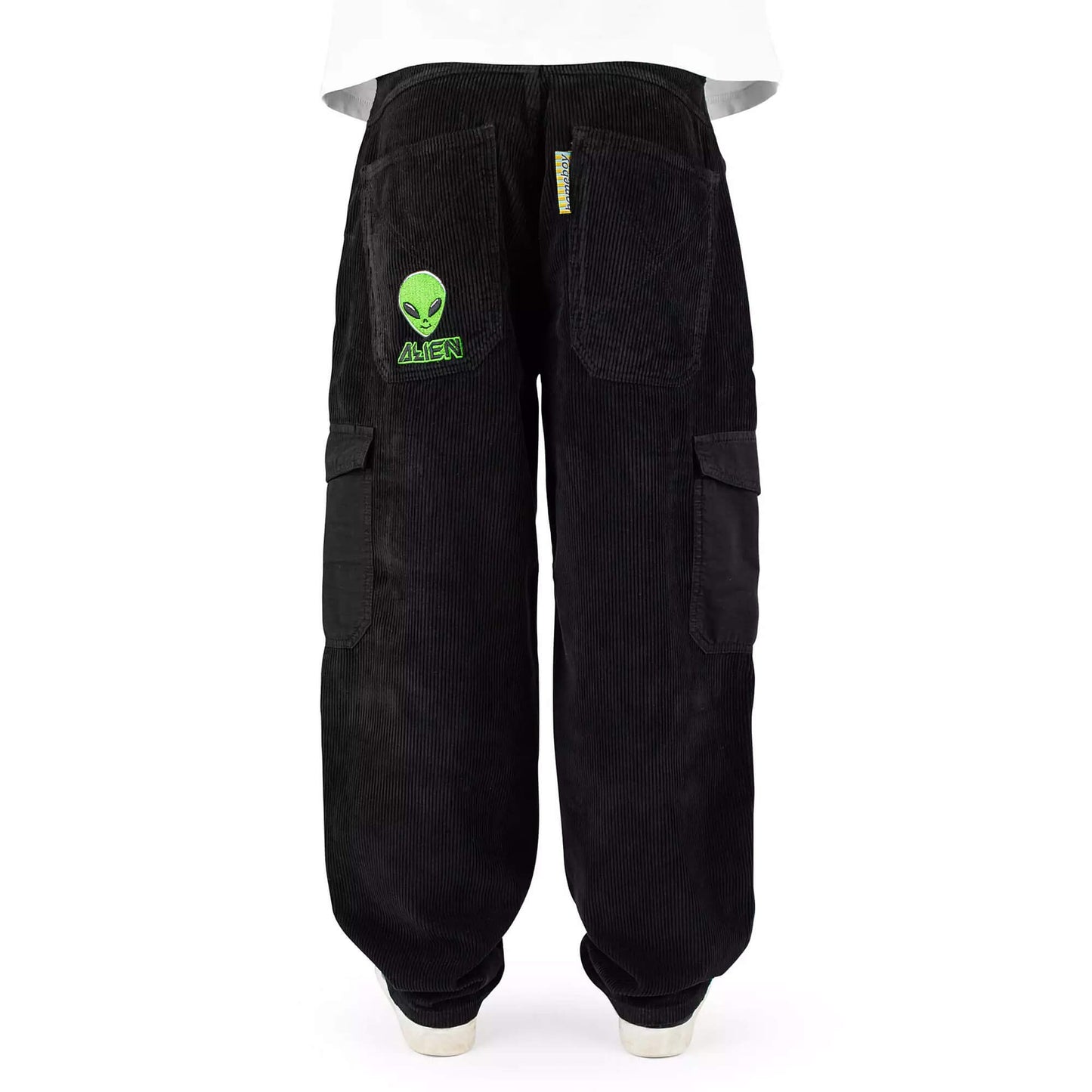 Menčestrové nohavice Homeboy x-tra ALIEN Cargo Cord BLACK čierne
