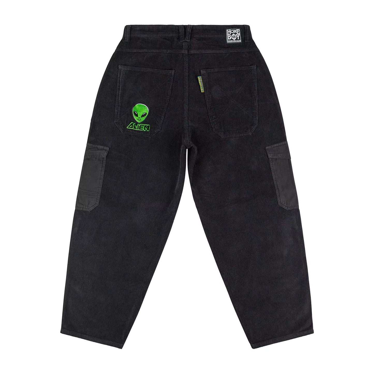 Menčestrové nohavice Homeboy x-tra ALIEN Cargo Cord BLACK čierne