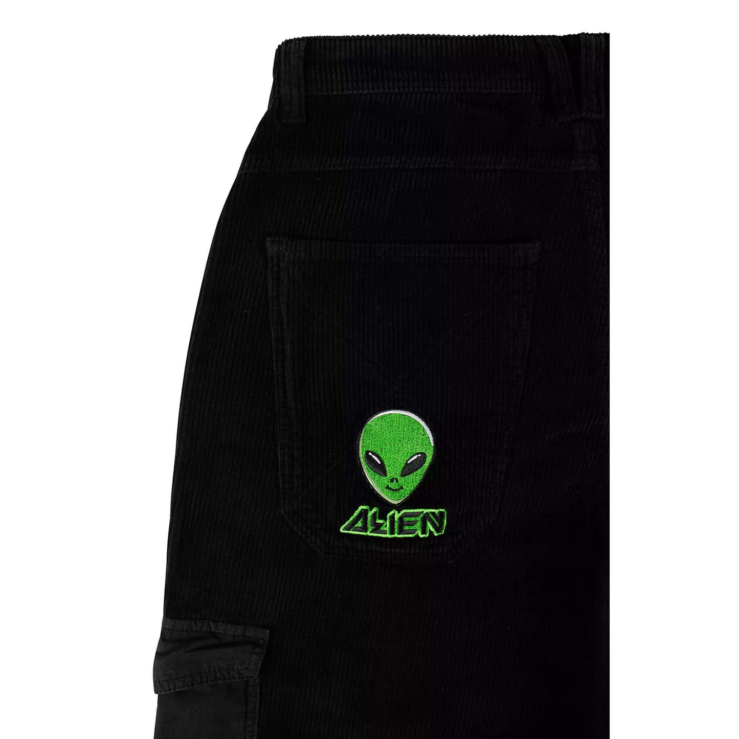Menčestrové nohavice Homeboy x-tra ALIEN Cargo Cord BLACK čierne